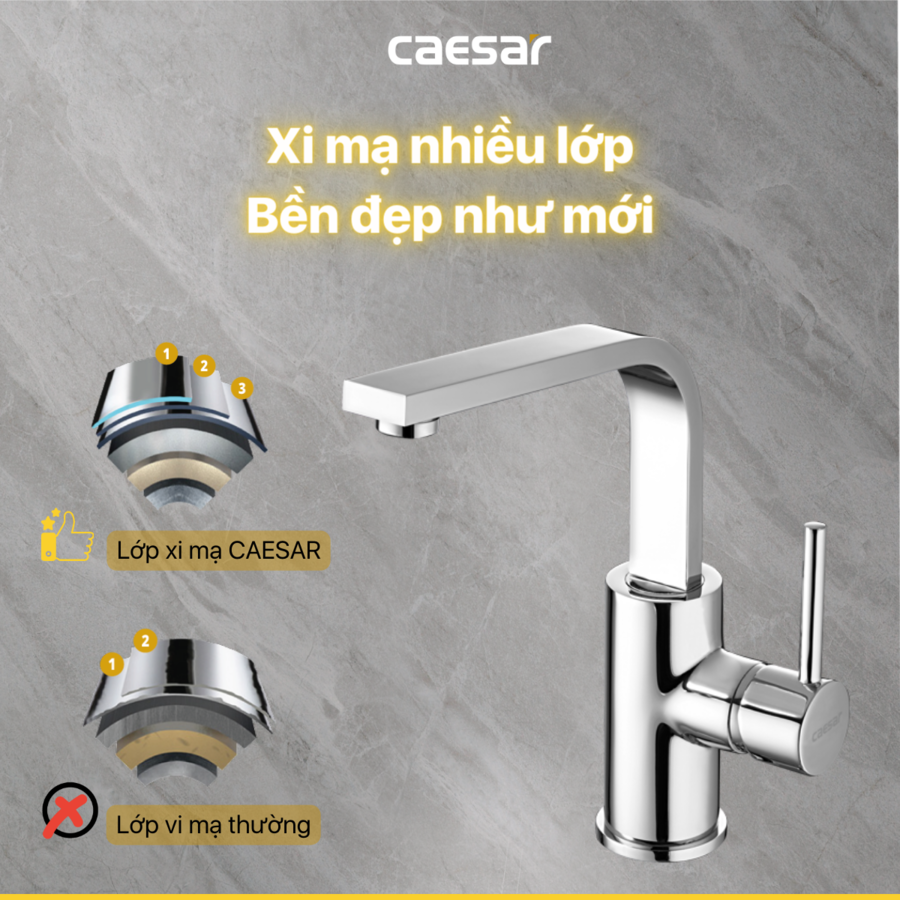 Vòi lavabo nóng lạnh B750CU - Ảnh 6