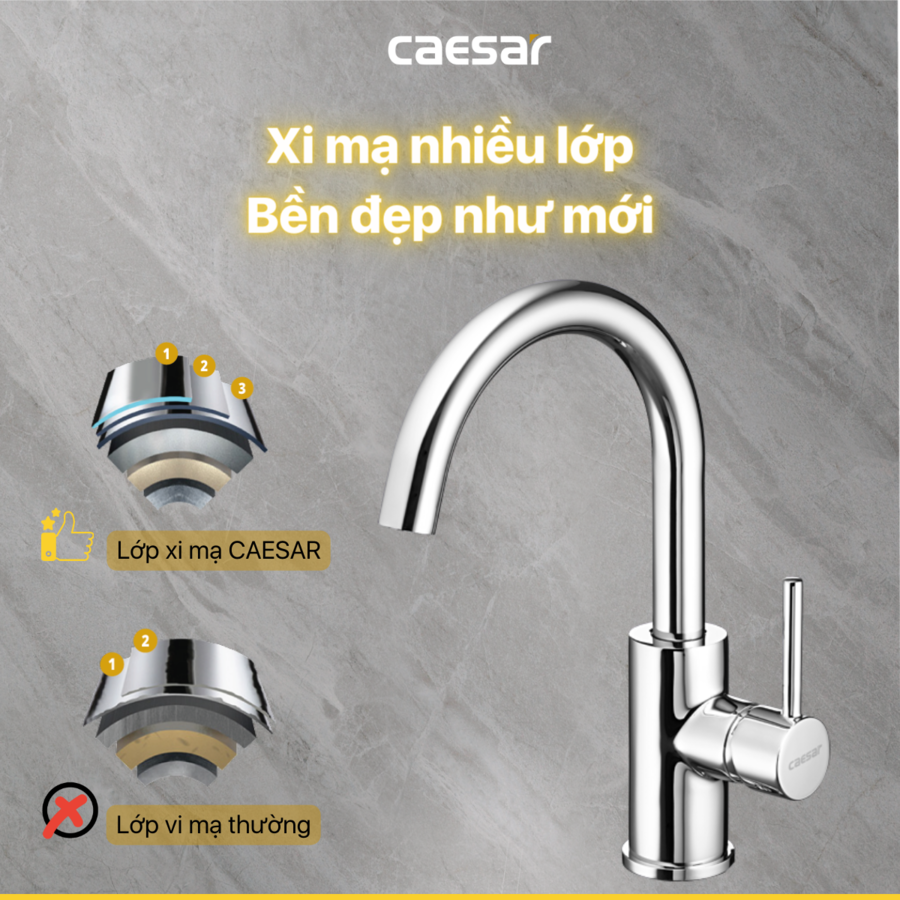 Vòi lavabo nóng lạnh B530CU - Ảnh 6