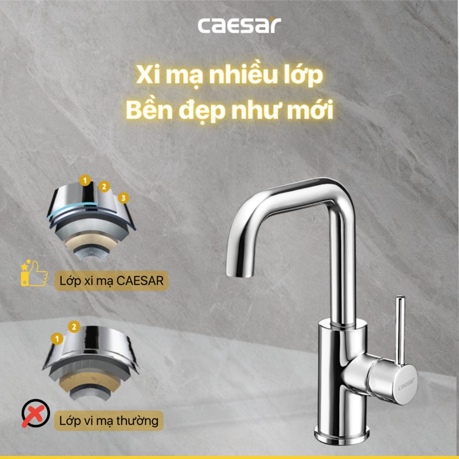 Vòi lavabo nóng lạnh B520CU - Ảnh 6