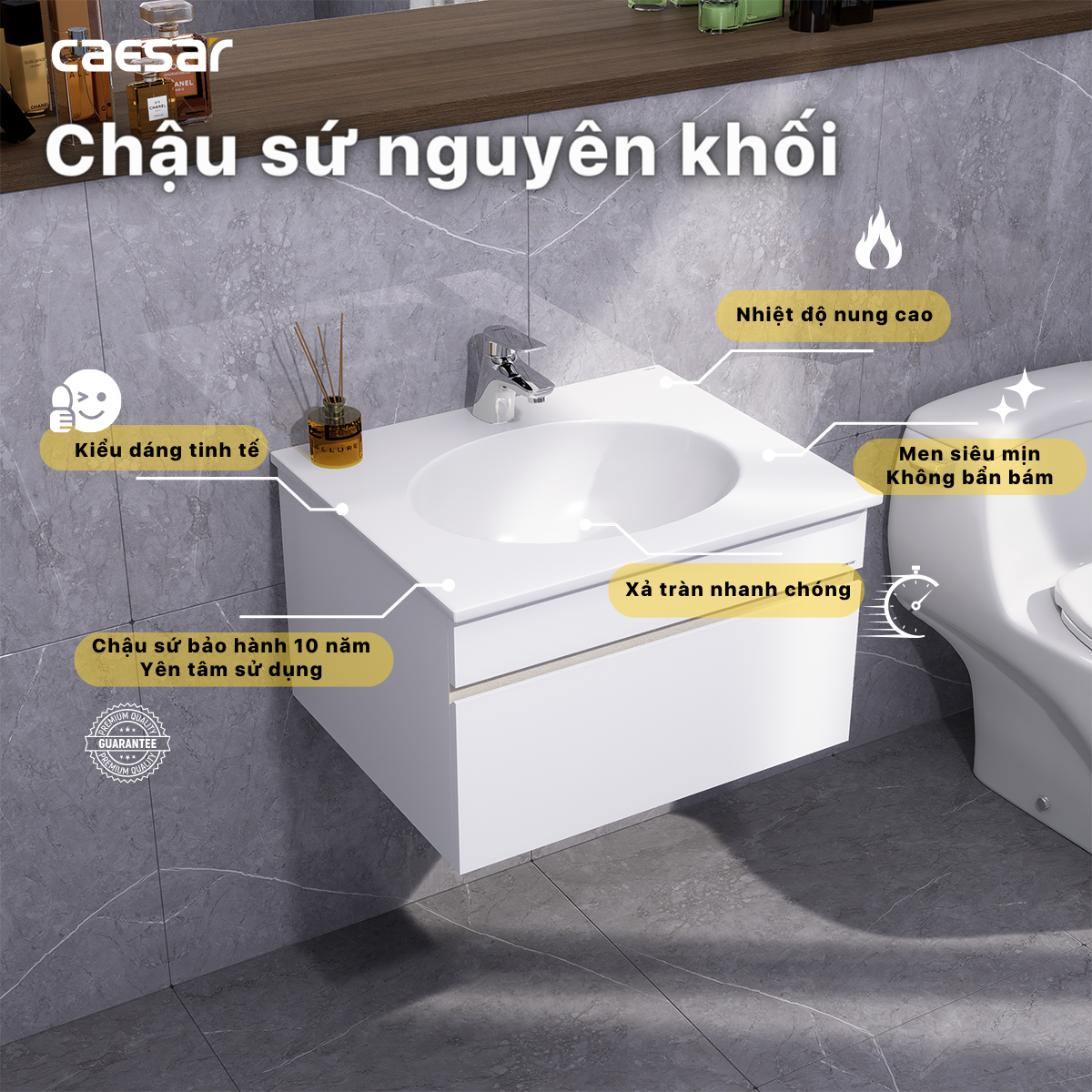 Lavabo + Tủ Treo - LF5024 + EH05024DDV - Ảnh 6