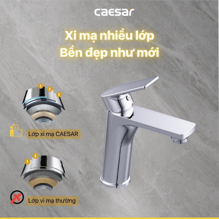 Vòi lavabo nóng lạnh - B500CU - Ảnh 6