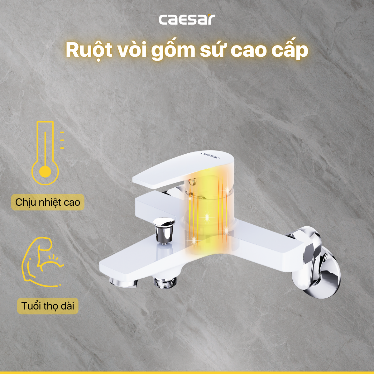 Vòi Sen Gạt Nóng Lạnh - S393CW - Ảnh 6