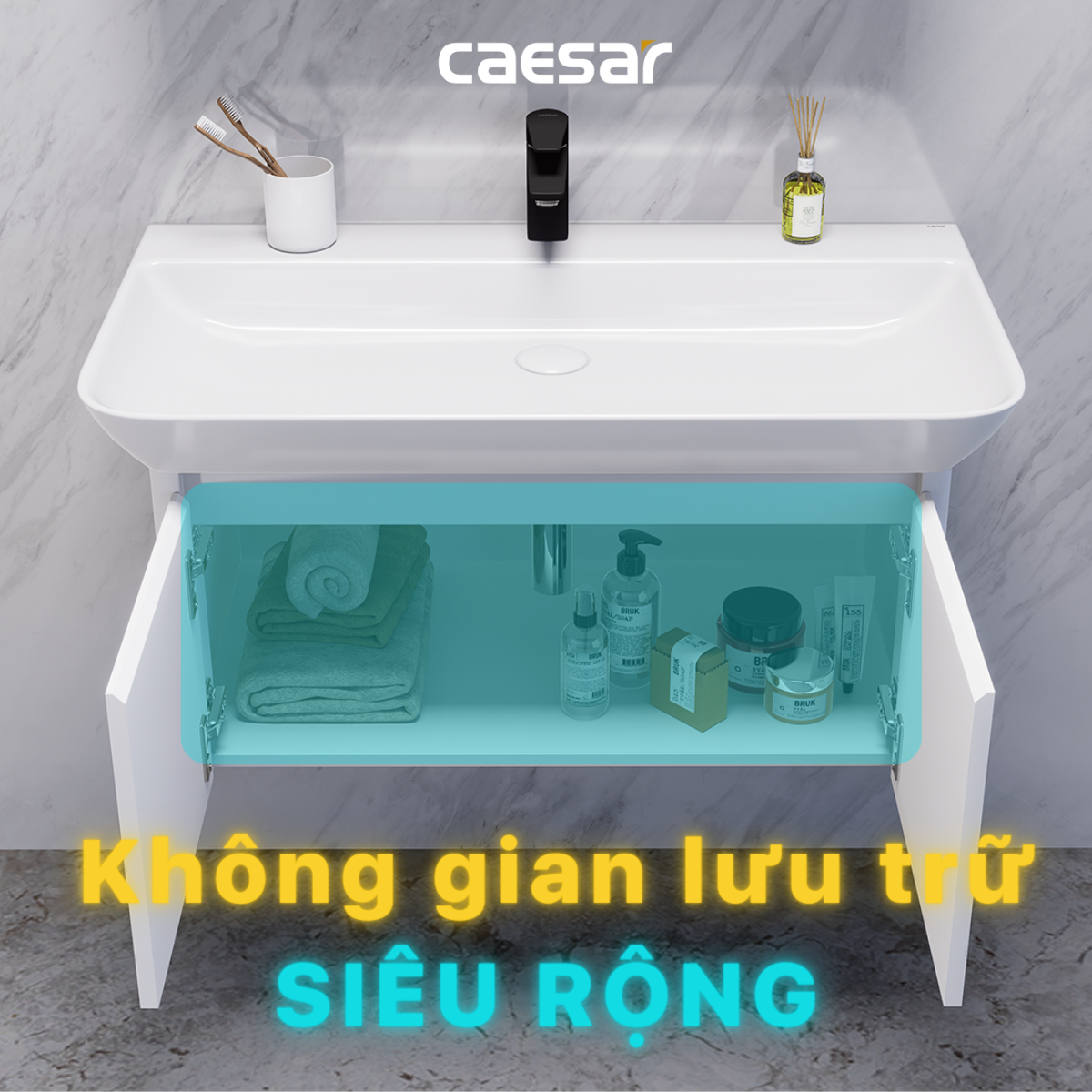 Lavabo + Tủ treo - LF5376 + EH05376AV - Ảnh 10