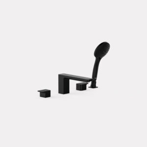 Vòi bồn tắm 4 lỗ nóng lạnh Acacia Evolution Đen mờ