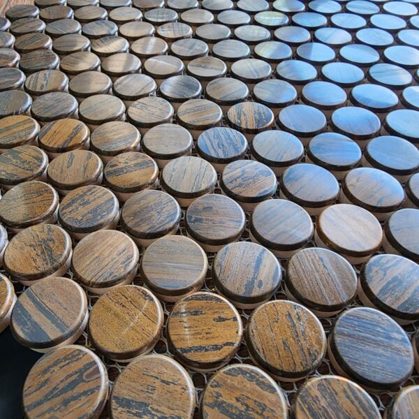 Gạch mosaic xà cừ tròn bi RAL005 - Ảnh 3