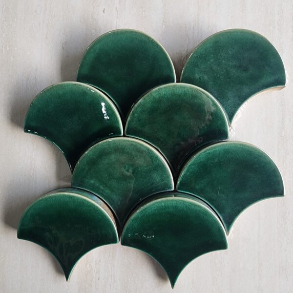 Gạch vảy cá 3D xanh lá Y22-4