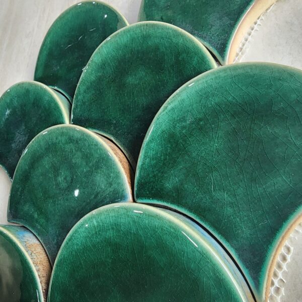 Gạch vảy cá 3D xanh lá Y22-4 - Ảnh 3