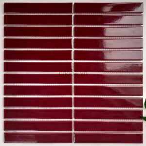 Gạch Mosaic Màu Đỏ Bóng Nhập Khẩu Y22F736