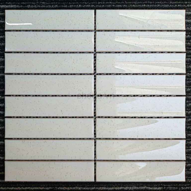 Gạch Mosaic Màu Trắng Thanh Lõm Nhập Khẩu Y33FW20A