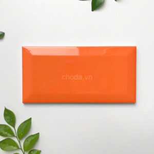 Gạch Thẻ Màu Cam 7.5×15 Nhập Khẩu B7509-B Men Bóng Vát