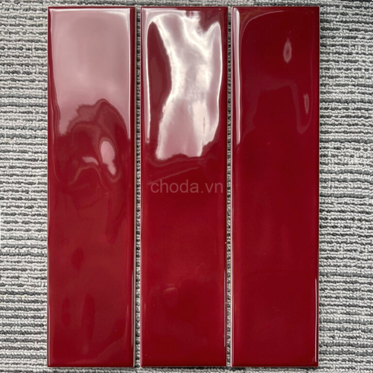 Gạch Thẻ Màu Đỏ 6.8×28 Nhập Khẩu H1768H | M6817H Men Bóng Gợn