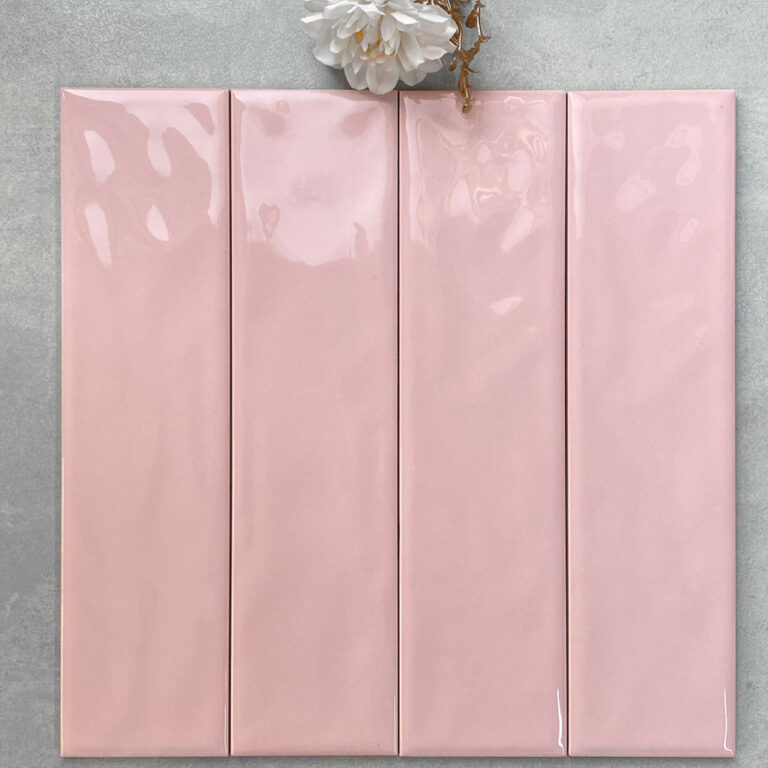 Gạch Thẻ Màu Hồng 7.5×30 Men Bóng Gợn M75316H