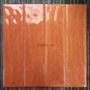 Gạch Thẻ Vân Xi Măng Cam 7.5×30 Nhập Khẩu M7532P9 Men Bóng Gợn