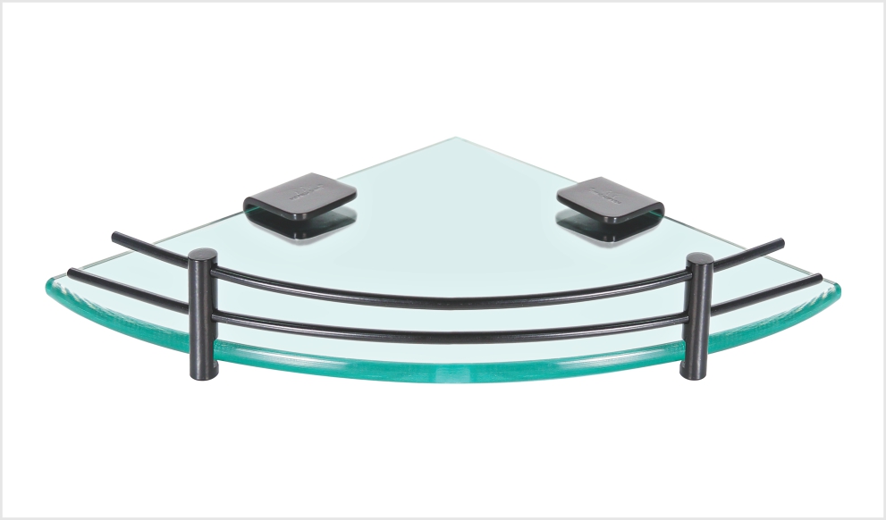 Kệ kính góc mạ đen cao cấp HT 4026