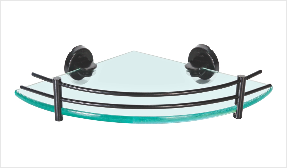Kệ kính góc mạ đen cao cấp HT 4036