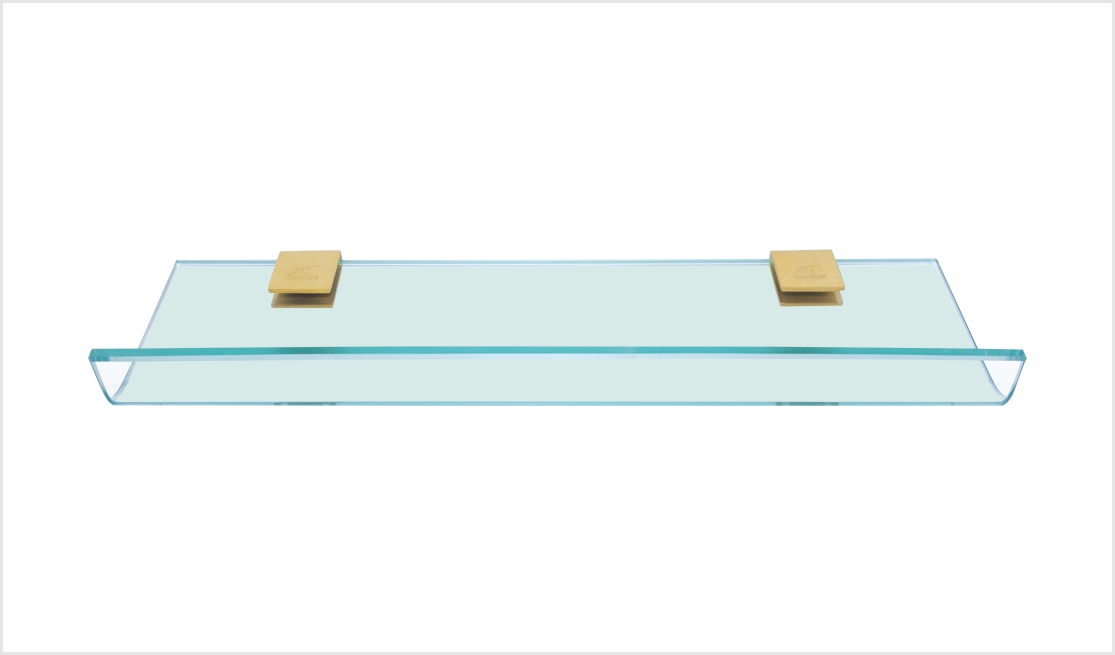Kệ kính cong mạ vàng PVD cao cấp HT 5025