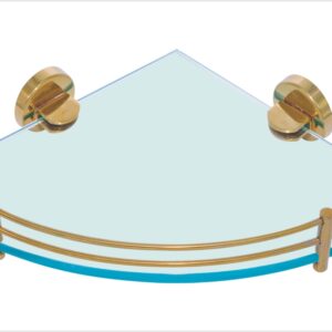 Kệ kính góc mạ vàng PVD cao cấp HT 5036