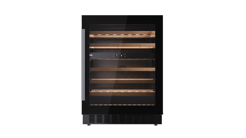 SOMMELIER RVU 20046 GBK FREE STANDING WINE COOLER WITH CAPACITY FOR 46 BOTTLES AND ADJUSTABLE TEMPERATURE CONTROL
