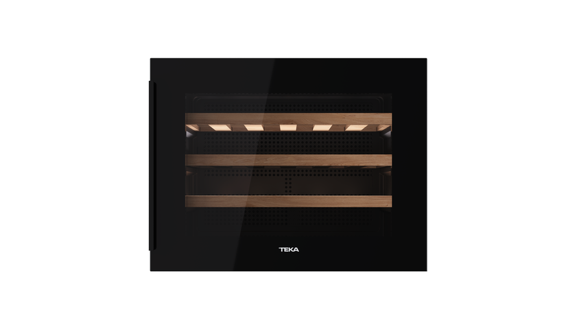 SOMMELIER RVI 10024 GBK BUILT-IN WINE COOLER WITH CAPACITY FOR 24 BOTTLES AND ADJUSTABLE TEMPERATURE CONTROL