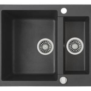 CLIVO 60 S-TQ 1½B INSET TEQUARTZ SINK WITH ONE BOWL AND ONE AUXILIARY BOWL