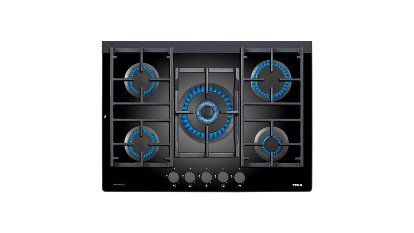CGW LUX 70 5G AI AL TR CI CUBIERTA DE GAS DE 5 QUEMADORES CON MANDOS FRONTALES EN 70 CM