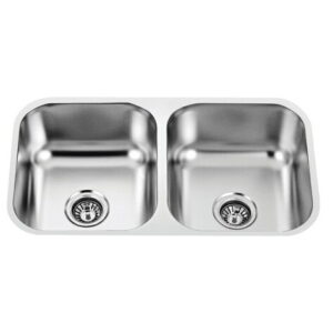 EBE 800 2B UNDERMOUNT STAINLESS STEEL SINK 2 BOWLS