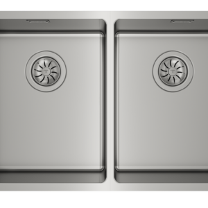 BE LINEA RS15 2B 740 UNDERMOUNT STAINLESS STEEL SINK WITH TWO BOWLS