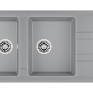 STONE 80 B-TG 2B 1D INSET TEGRANITE SINK WITH TWO BOWLS AND ONE DRAINER