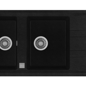 STONE 80 B-TG 2B 1D INSET TEGRANITE SINK WITH TWO BOWLS AND ONE DRAINER