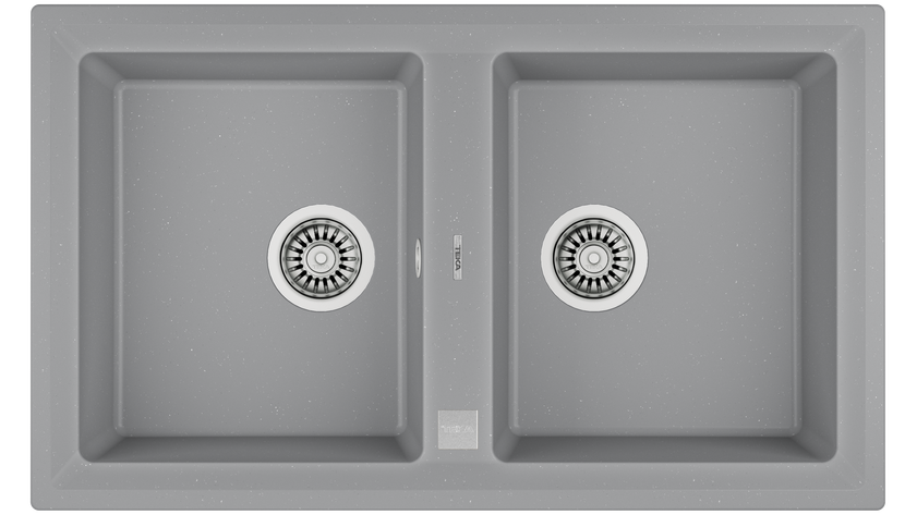 STONE 90 B-TG 2B INSET TEGRANITE SINK WITH TWO BOWLS