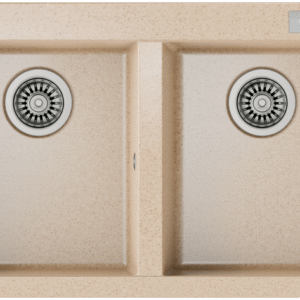 FORSQUARE 2B 790 TG INSET TEGRANITE SINK WITH TWO BOWLS