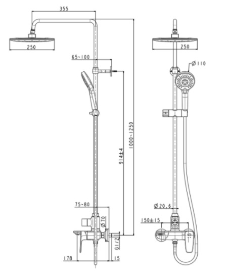 SEN CÂY TẮM NÓNG LẠNH MÀU VÀNG HỒNG AMERICAN STANDARD WF-1772WS - Ảnh 2