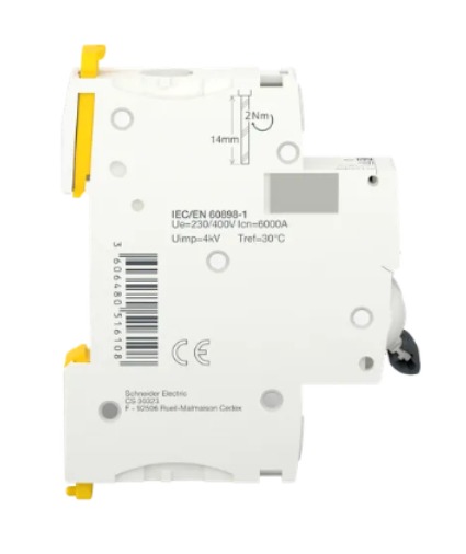 Cầu dao tự động Acti9 iK60N MCB 1P 6kA 230V C curve Schneider A9K2-1 - Ảnh 3