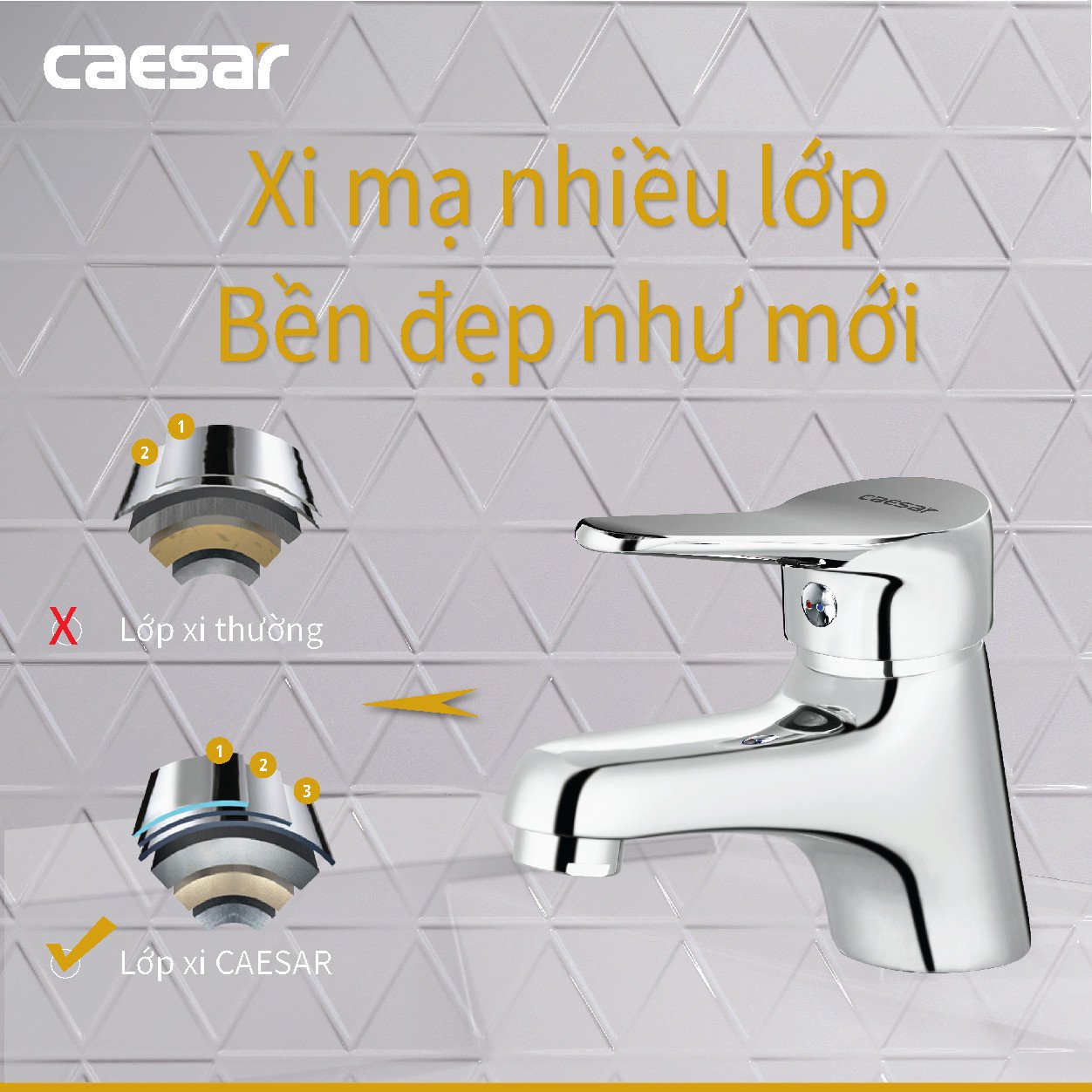 Vòi Lavabo Nóng Lạnh - B330CU - Ảnh 6