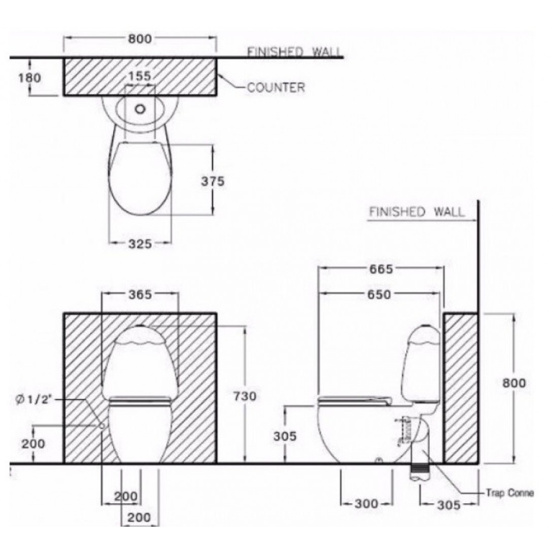 Bồn Cầu Trẻ Em COTTO C15037 RA Googai Màu Hồng - Ảnh 3