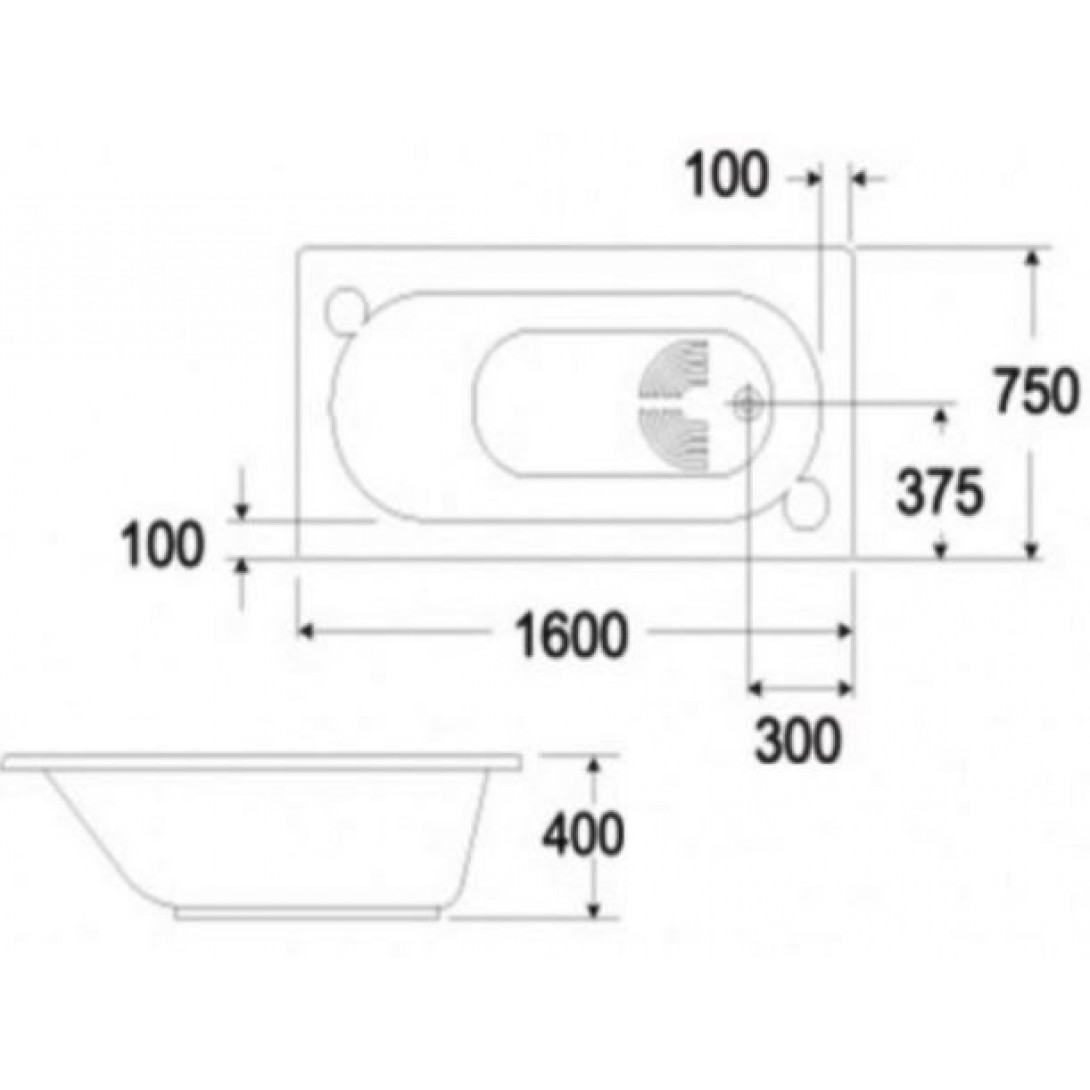 Bồn Tắm Xây American Standard 8160-WT (8160WT) Saturn 1.6 Mét - Ảnh 3