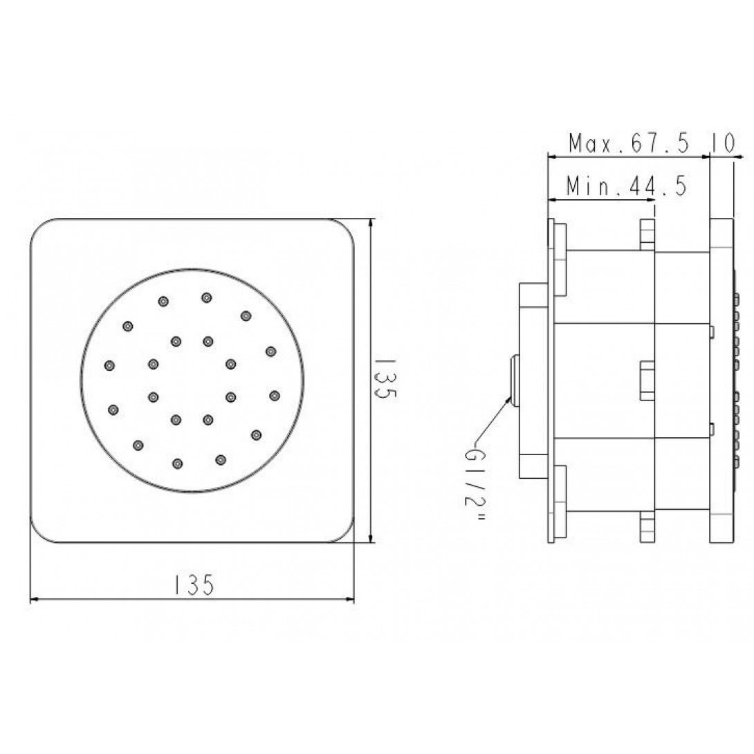 Đầu Sen American Standard FFASS054HG EasySET Âm Tường Màu Xám Đen - Ảnh 3