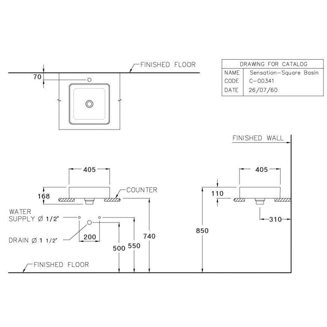 Chậu Lavabo COTTO C00341 MWH Đặt Bàn Trắng Mờ - Ảnh 3