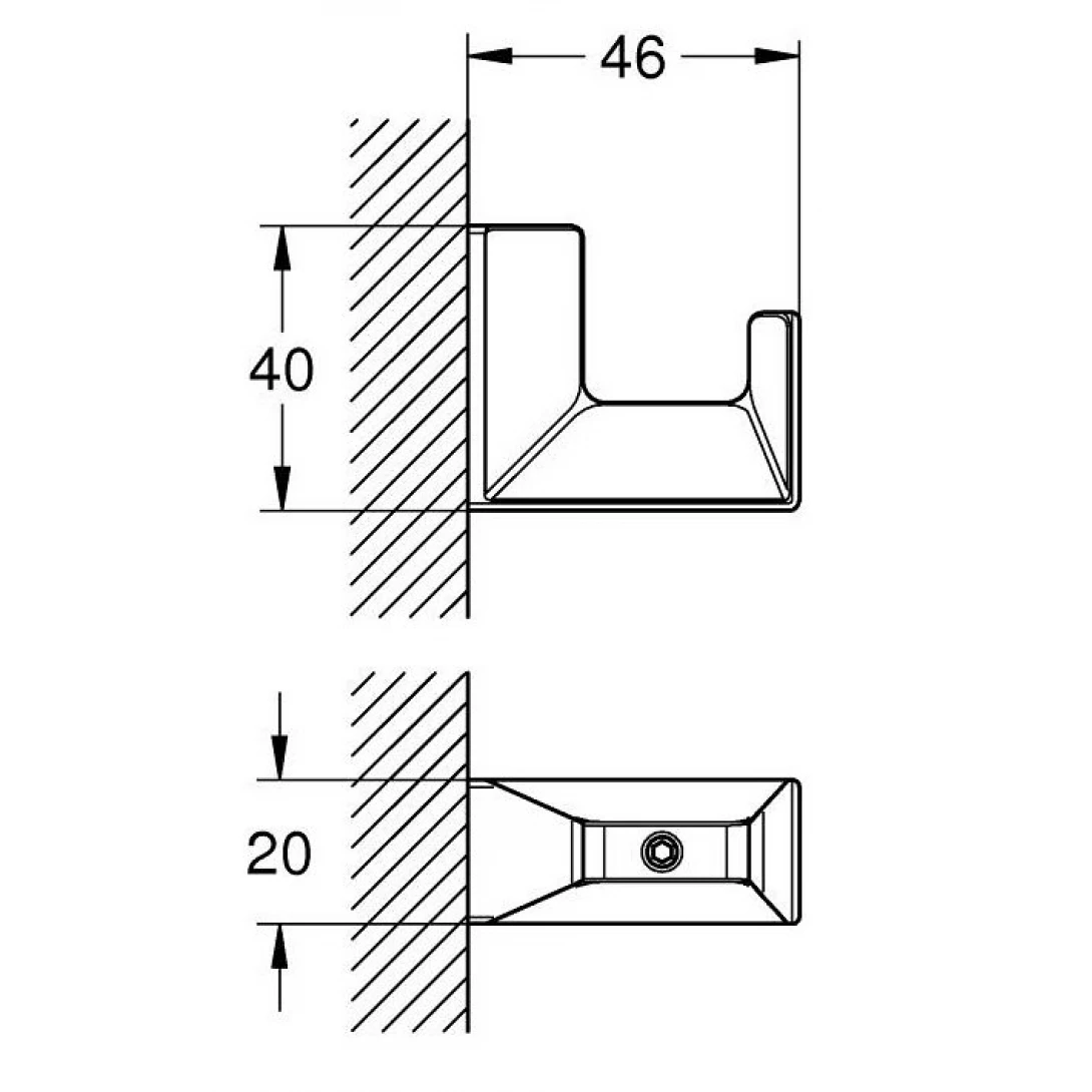 Móc Áo Grohe 40782000 Cube - Ảnh 3