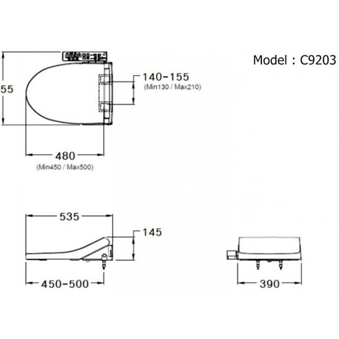 Nắp Rửa Điện Tử Cotto C9203 - Ảnh 3