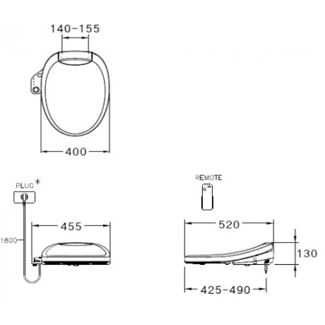 Nắp Rửa Điện Tử Cotto C9207 - Ảnh 3