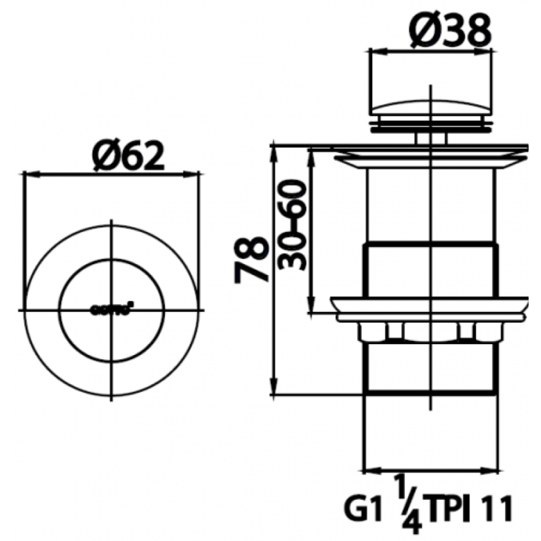 Nút Nhấn Lavabo COTTO CT6702N(HM) - Ảnh 3