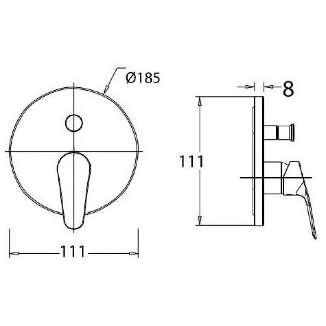 Van Điều Chỉnh American Standard WF-0321 (WF0321) Âm Tường Cygnet - Ảnh 3