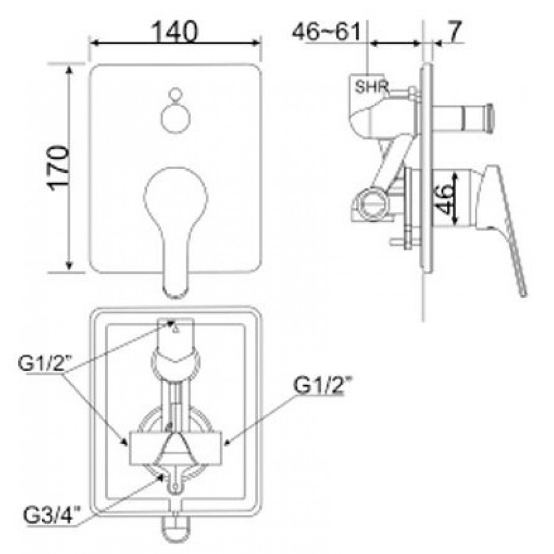 Van Điều Chỉnh American Standard WF-1420 (WF1420) Âm Tường Concept - Ảnh 3