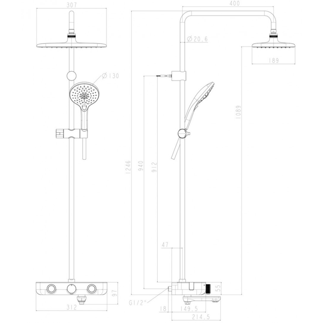 Sen Cây Nhiệt Độ American Standard WF-4956HG (WF4956HG) Màu Xám Đen - Ảnh 6