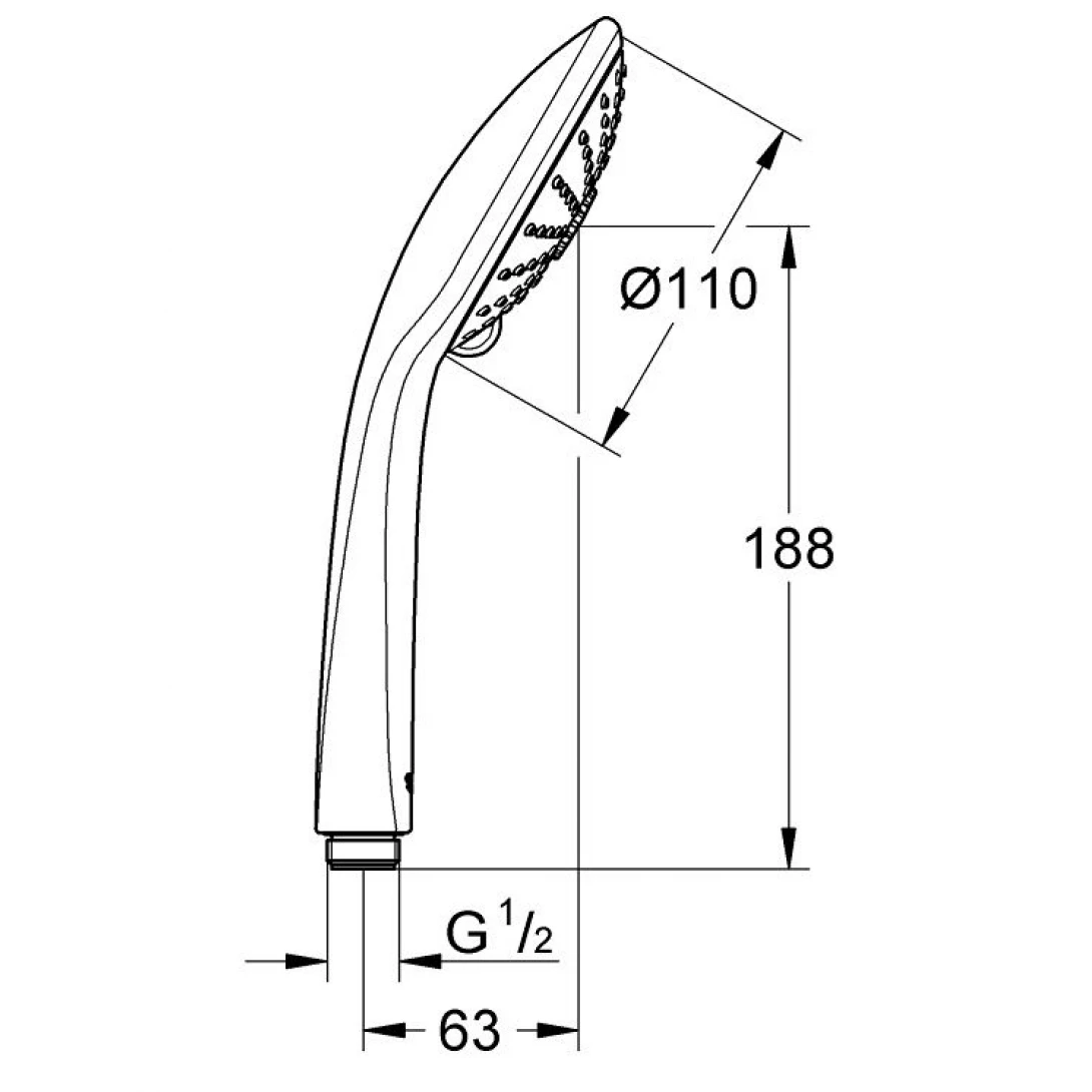 Tay Sen Grohe 27221000 Euphoria 110mm Massage 3 Chế Độ - Ảnh 3