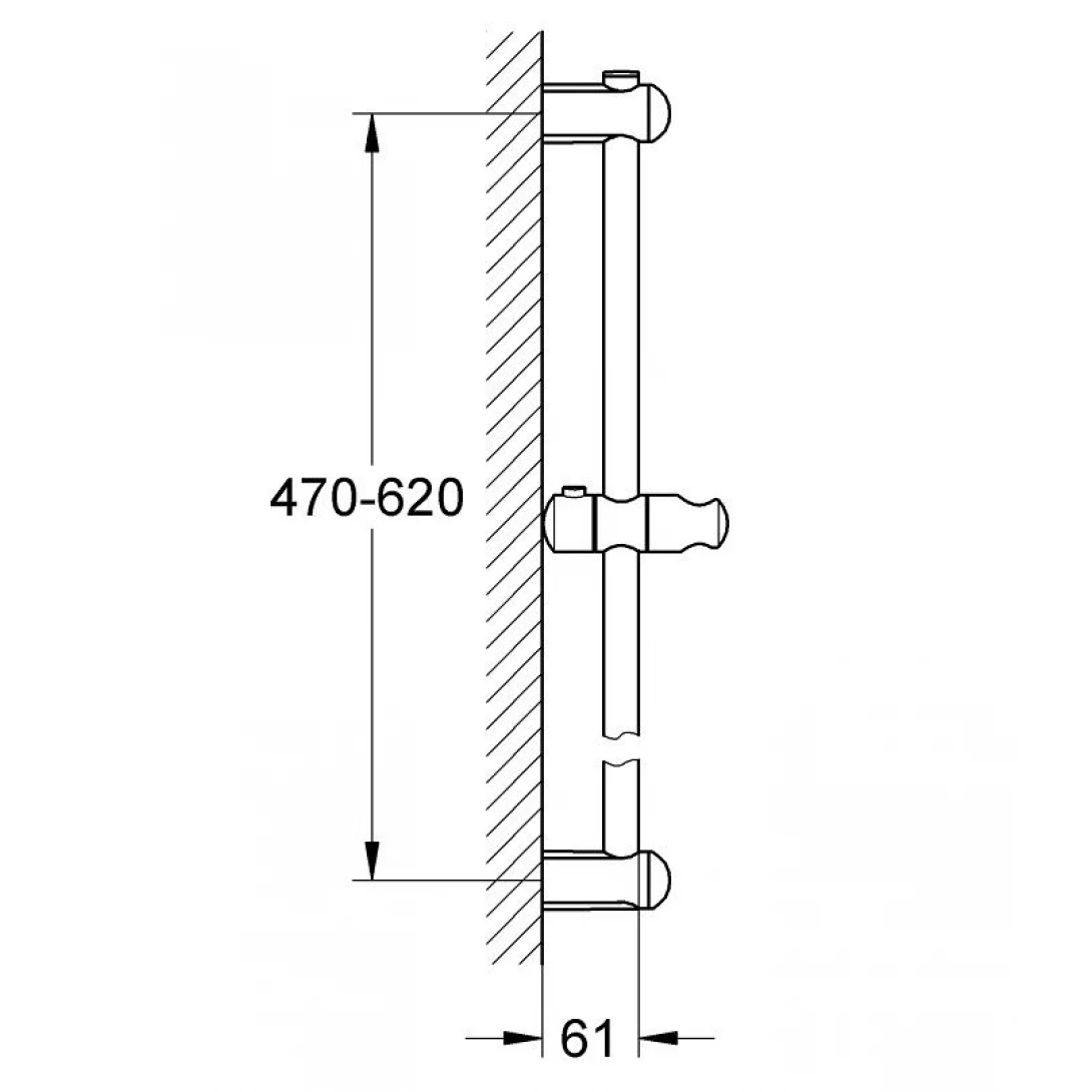 Thanh Trượt Sen Grohe 27499000 Euphoria 600mm - Ảnh 3