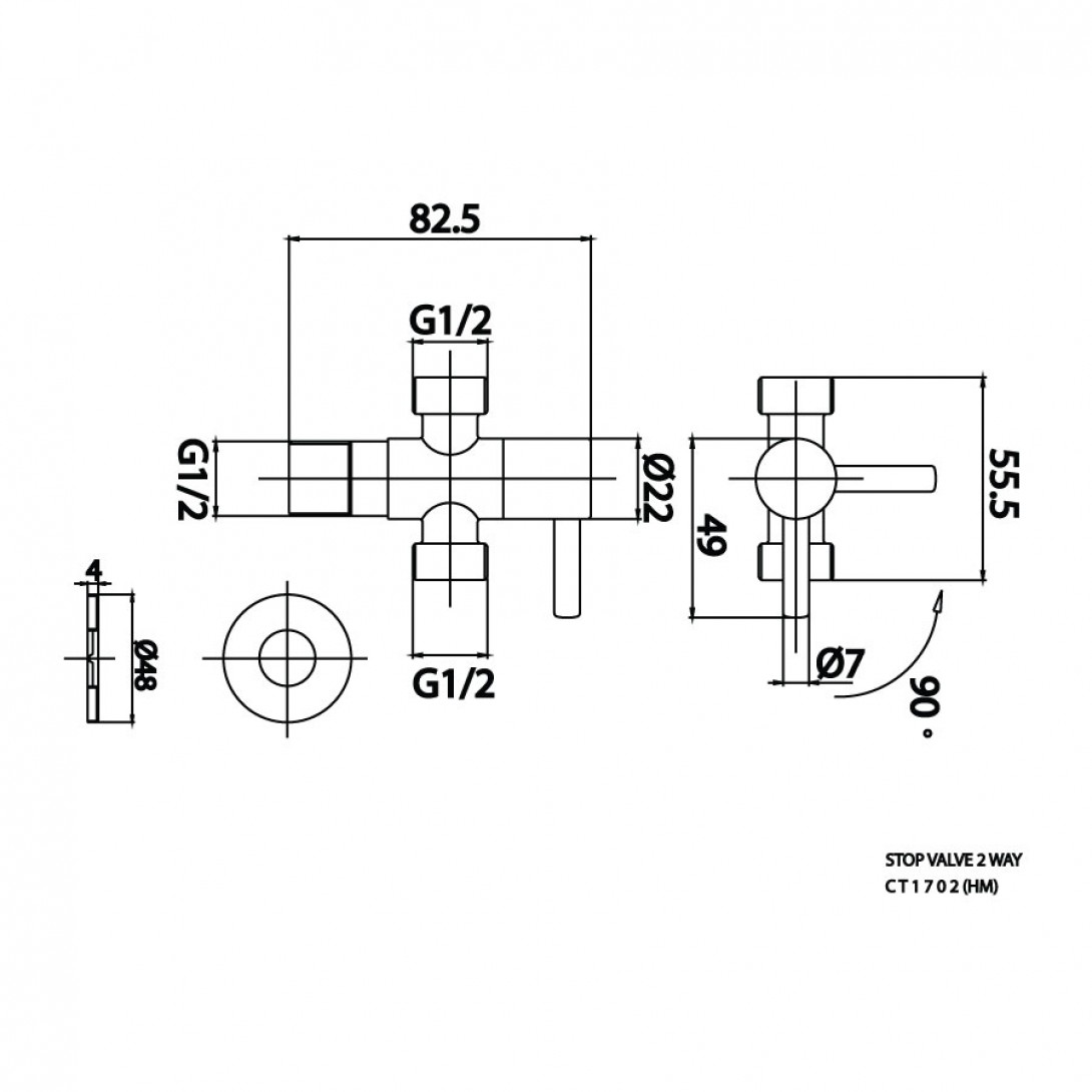 Van khóa Cotto CT1702(HM) Âm Tường - Ảnh 3