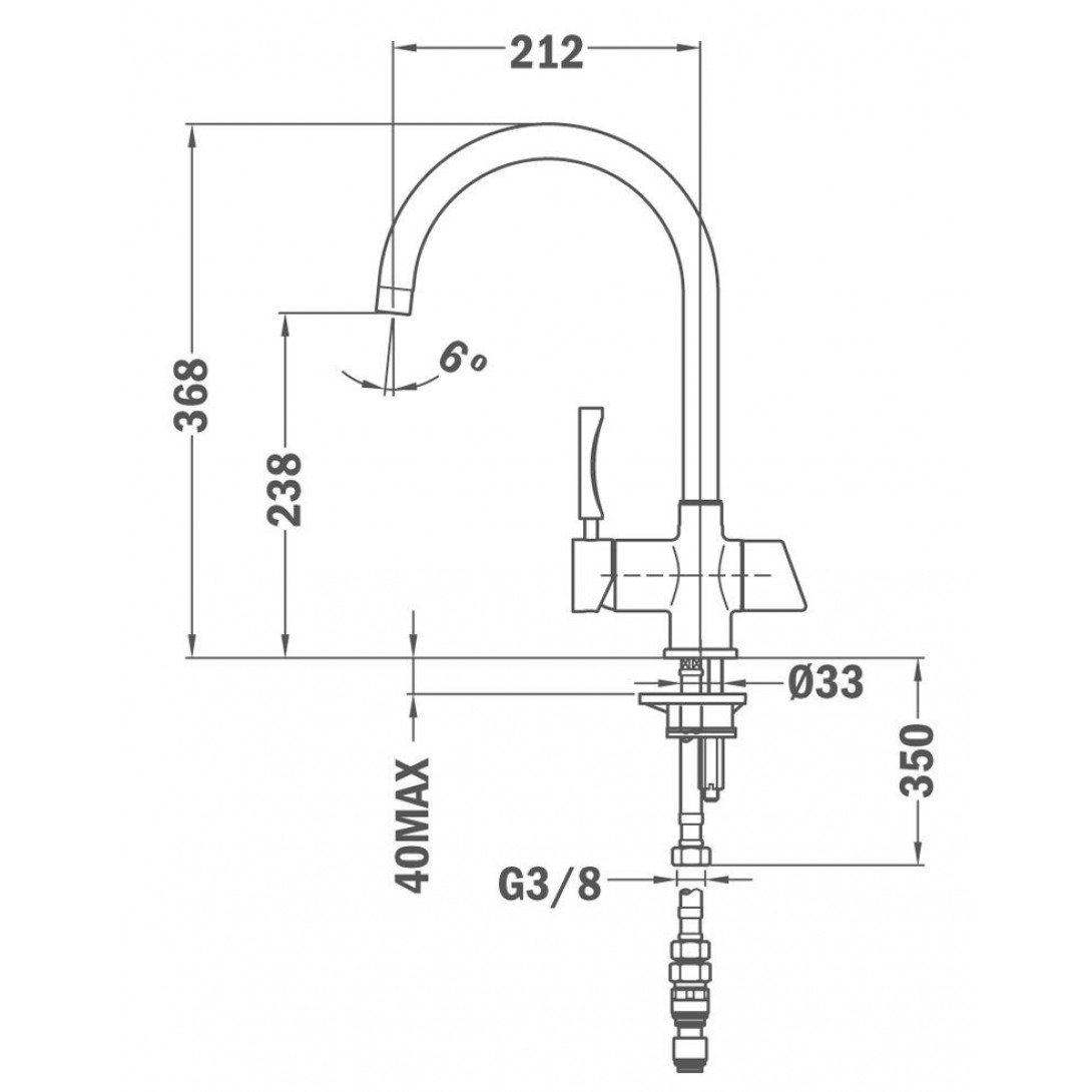 Vòi Bếp Teka OS 200 182000200 Nóng Lạnh - Ảnh 3