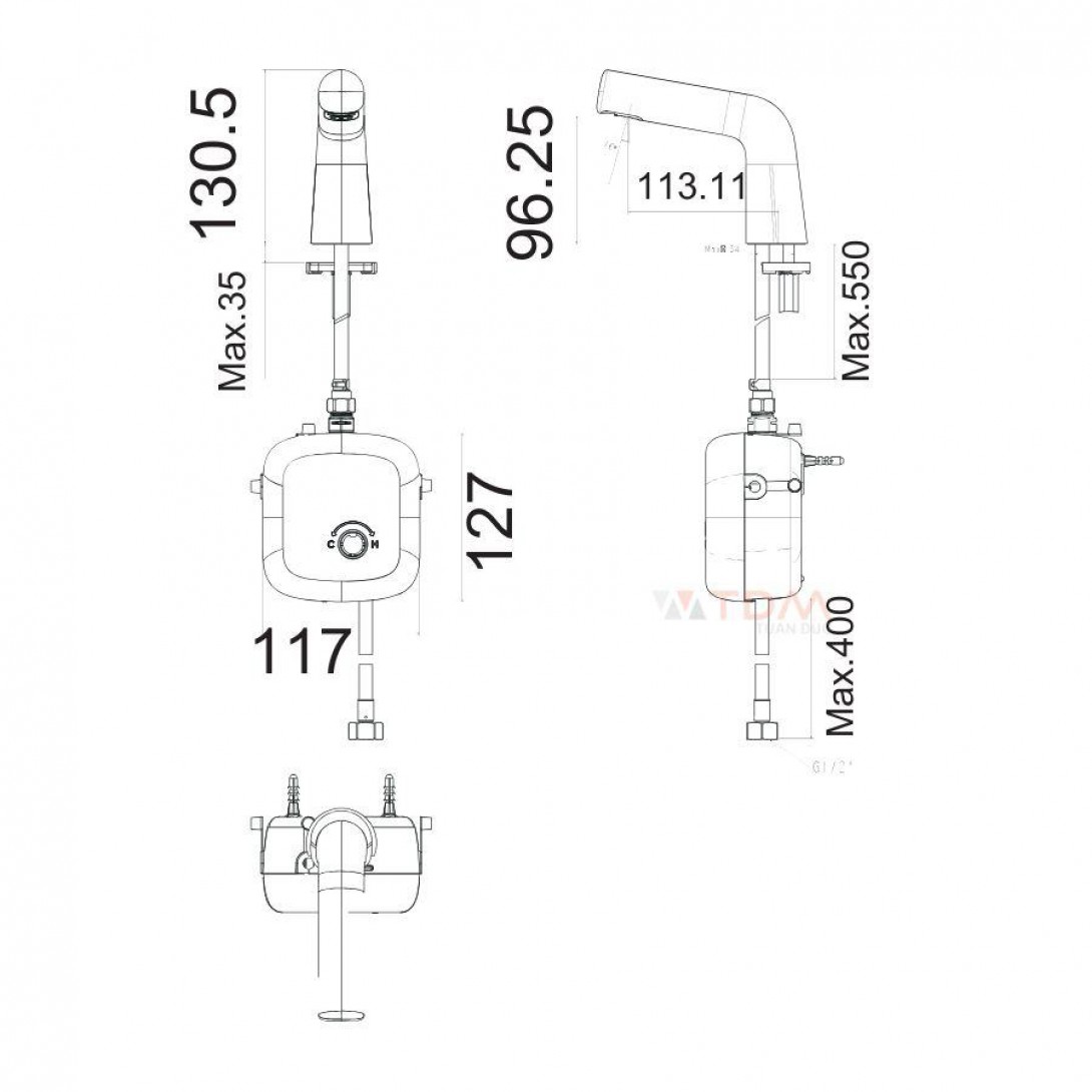 Vòi Lavabo American Standard 1130070000 Cảm Ứng AccuFlo - Ảnh 3